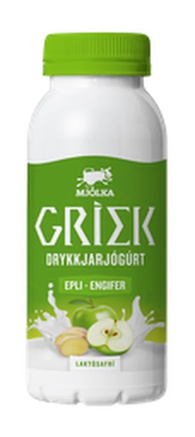 Mjólka grísk drykkjarjógúrt Epli engi