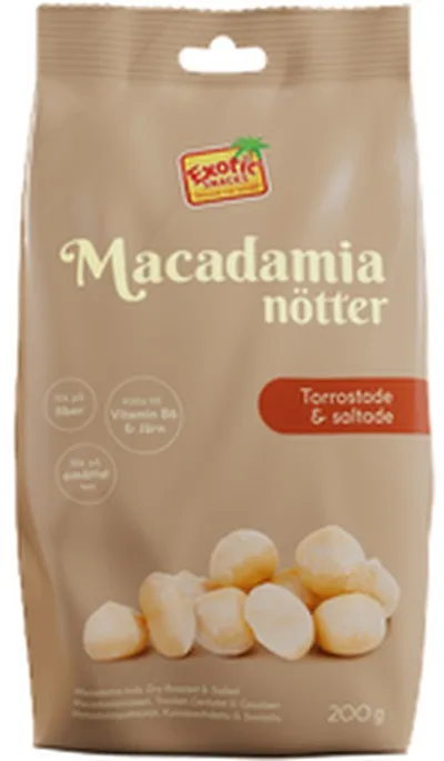 Exotic Snacks macadamia hnetur saltaðar
