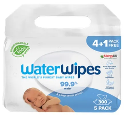 Water Wipes blautklútar barna 4+1pk