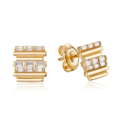 Vera Design - STUÐLABERG DIVINE STUDS - Eyrnalokkar gylltir