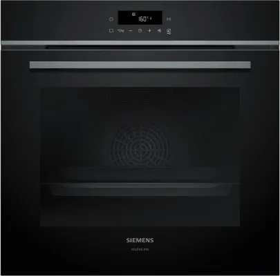 Siemens Veggofn m. gufu iQ300, sv./stál