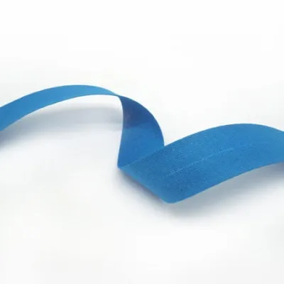Skáband úr bómull (20mm – aqua blue – 5m kort)