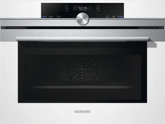 Siemens sambyggður baksturs- og örbylgjuofn iQ700 hvítur
