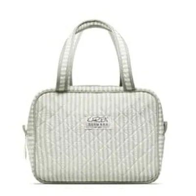 Karen - Large toilet bag with handle - Green/White - Large