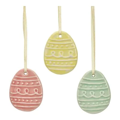 Wurm Páskaegg upphengi 4x6cm 3 mism litir 1stk