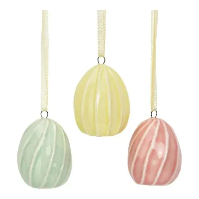 Wurm Páskaegg upphengi 3x4cm 3 mism litir 1stk