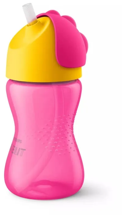 Philips-AVENT Magic Glas m/Röri 300ml Bleikt