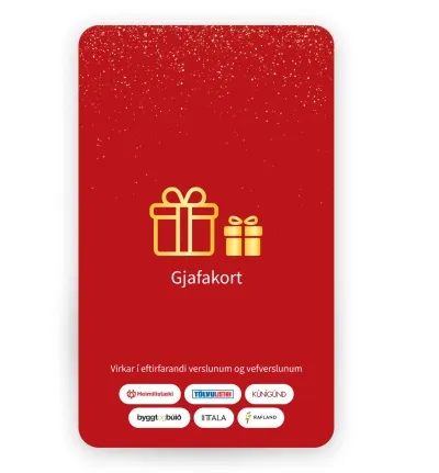 Rafrænt gjafakort - 1000 Kr