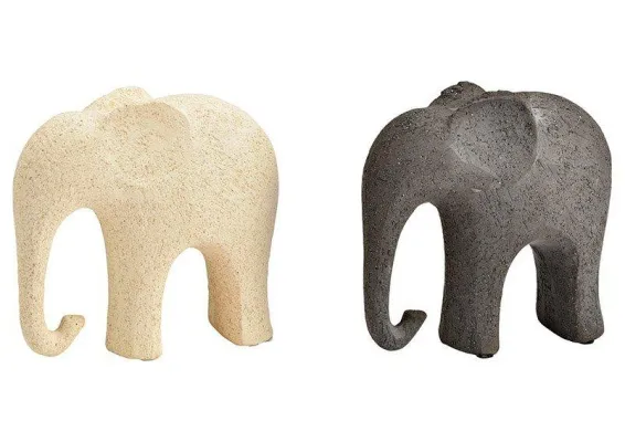 Wurm Stytta fíll h:14cm 2 mismunandi beige/black 1stk