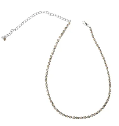 XO hálsmen silfur með kampavíns – Vera Design