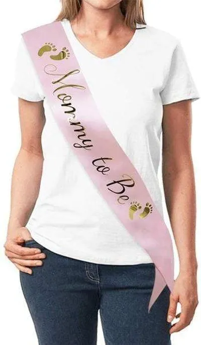 Bleikur “Mommy to Be” borði