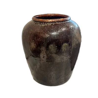 Rís blómapottur – brúnn