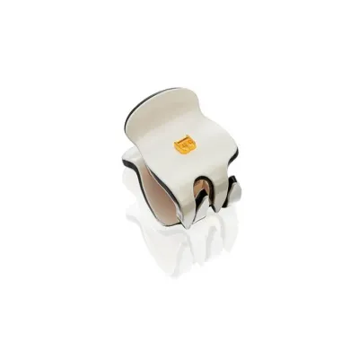 Balmain Cellulose Acetate Pince A Cheveux Extra Small - White/Black