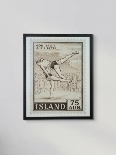 GLÍMA 75 AUR – Íþróttafrímerki 40x50cm