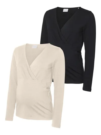 Mamalicious Kerrie Tess L/s JRS Top 2-pack Noos