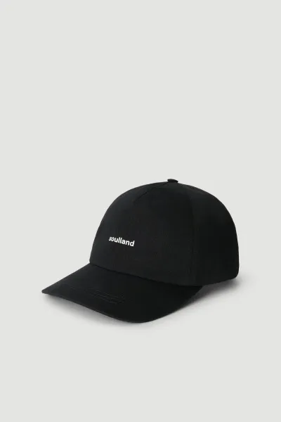 Soulland Classic Logo Cap, Black - One Size