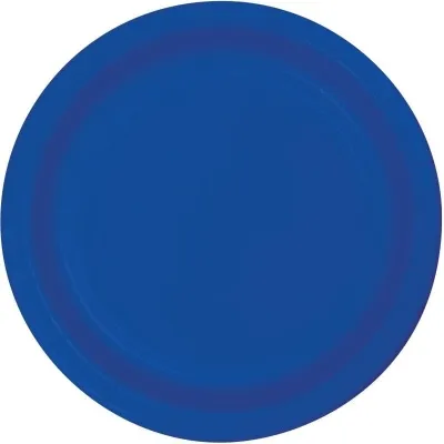 Kóngabláir pappadiskar - 8 stk, 22cm