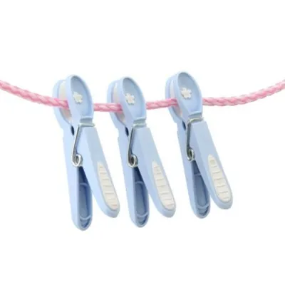 Þvottaklemma - baby blue/white