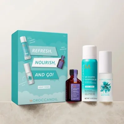 Moroccanoil Refresh, Nourish, and Go! Light Tones Spring Kit