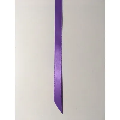 1 cm satin borðar - fjólublátt - Fjólublár - 465