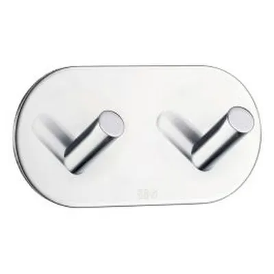 Snagi tvöfaldur Beslagsboden burstað stál