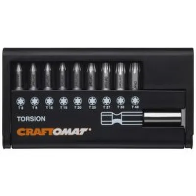 Skrúfbitasett TX 9 hlutir Craftomat