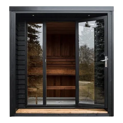 Alþingi með verönd - Brúnn / Harvia Kip 9.0kW