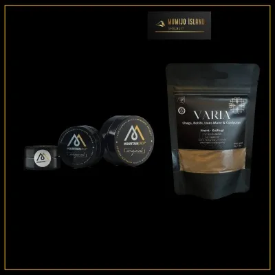 Þol og styrkur (Altai Shilajit og Sveppablanda) - Sveppablanda (Chaga, Reishi, Lions Mane & Cordyceps) / 65gr