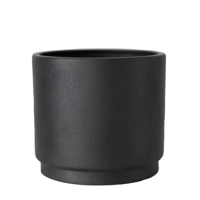 Blómapottur Solid · svartur cast iron · nokkrar stærðir - Lítill 10x10cm