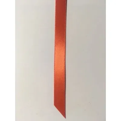 1 cm satin borðar - neon/skærir - Skær appelsínugulur - 761