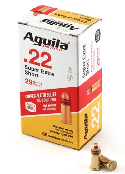 Aguila Super Extra Short High Velocity .22 Short 29gr