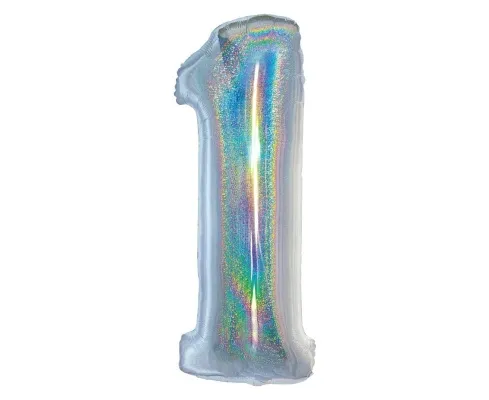 Syndrandi (Iridescent) tölustafablöðrur, 76 cm - 1