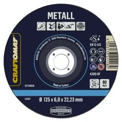 Slípiskífa 125x6mm Craftomat málmur