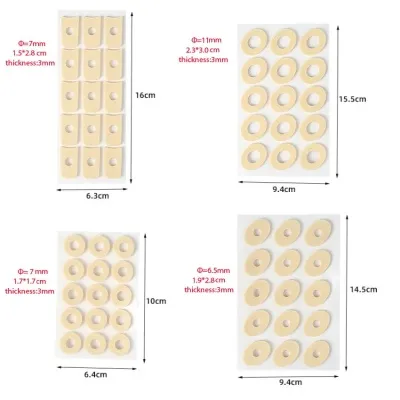 Foam púðar - Ljósir 2.3 x 3 sm  - 15 stk.