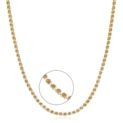 Vera Design - XO - Hálskeðja Gyllt Kampavíns