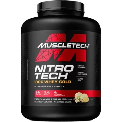 NitroTech 100% Whey Gold (MuscleTech) - 908 gr / 28 skmt / French Vanilla Cream