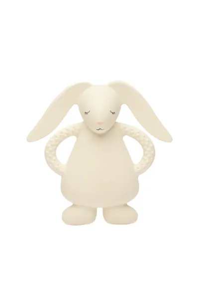Natural Rubber Teether - White Bunny