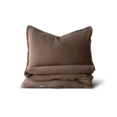 Rúmföt muslin chocolate 200x220