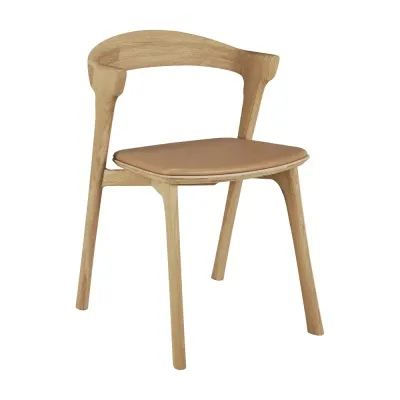 oak bok borðstofustóll - sienna leðursessa