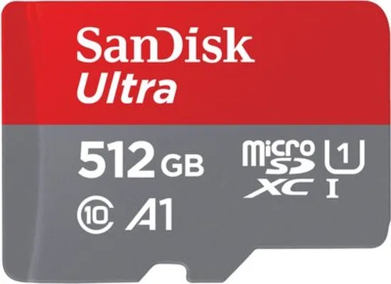 Sandisk 512GB Ultra Android 150MB/s microSD m. SD Adapter