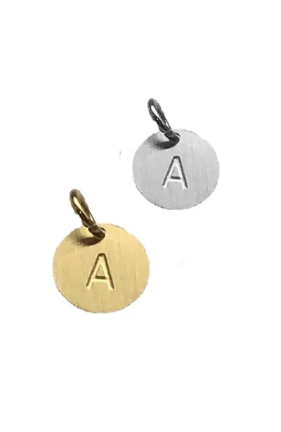 Stafahálsmen - Mini Letra - k / Silfur