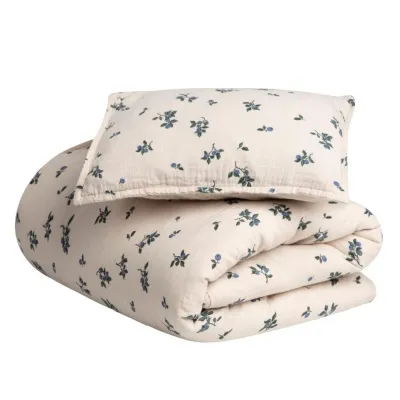 Sængurverasett muslin · Blueberry - 140x200