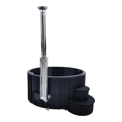 DeLux 200 Viðarkynntur Pottur - Svartur - Svartur