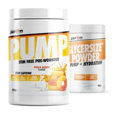 KAUPAUKI Pump Stim Free Pre Workout with Glycersize™ Peach Sweets