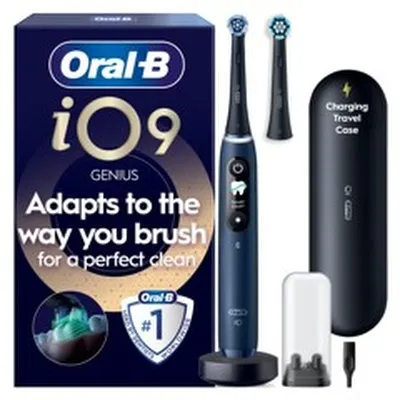 Oral B -  iO9 Electric Toothbrush - Sapphire Blue - 2 Brush Head, Charging Travel Case
