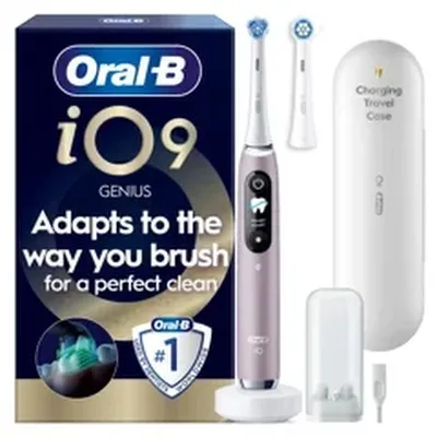 Oral B -  iO9 Electric Toothbrush - Rose - 2 Brush Head, Charging Travel Case