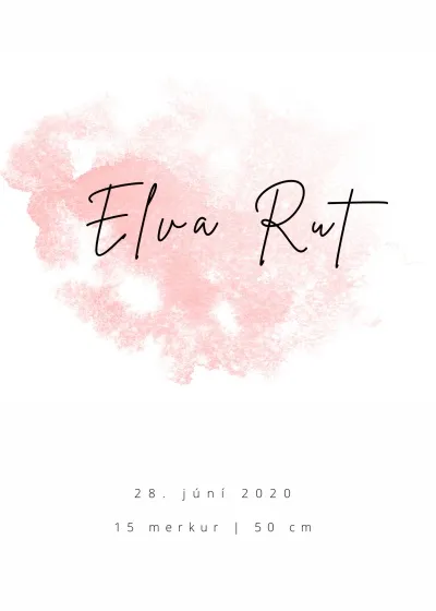 Fæðingarspjald - A5