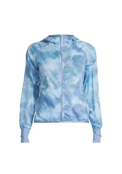 Casall Breeze Printed Running Jacket - Breeze Blue Shadow / XS