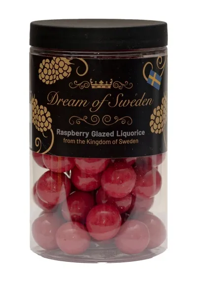 Dream of Sweden Lakkrískúlur hindberja 250gr