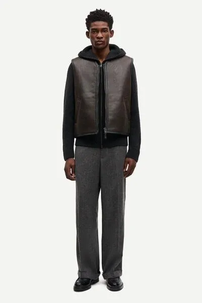 Samsøe Samsøe Saboy leðurvesti